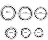 50mm Male Chastity Cage – Heavy-Duty Metal Cock Ring with Screw Lock, Scrotum Restraint Ring, Penis Stretcher, Delay Ejaculation Sex Toy for Men
