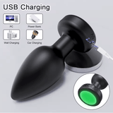 Vibrating LED Anal Plug – APP-Controlled Prostate Massager, Vibrating Butt Plug for Men & Women, Anal Vibrator for Couples, Adult Sex Toy
