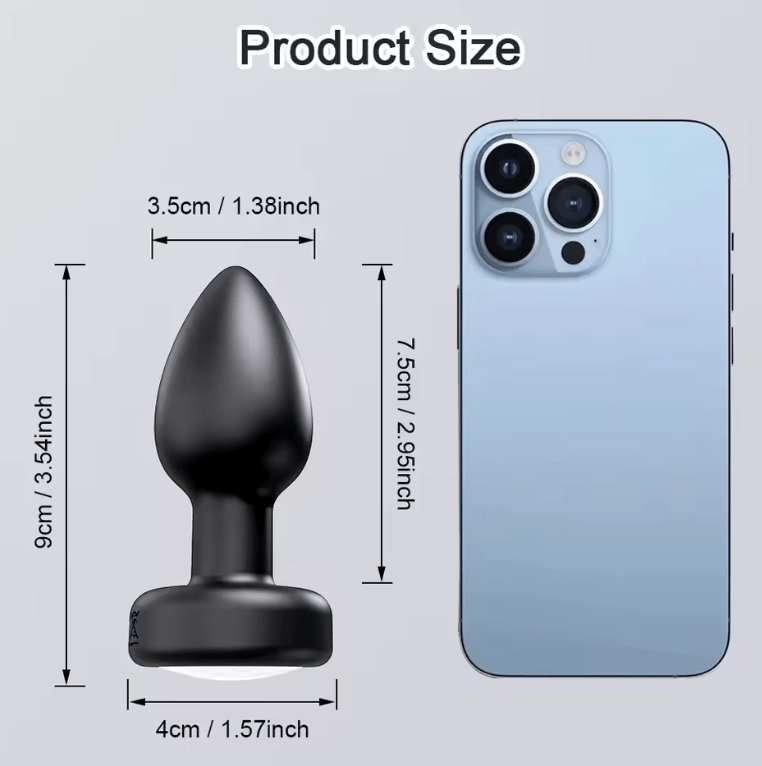 Vibrating LED Anal Plug – APP-Controlled Prostate Massager, Vibrating Butt Plug for Men & Women, Anal Vibrator for Couples, Adult Sex Toy