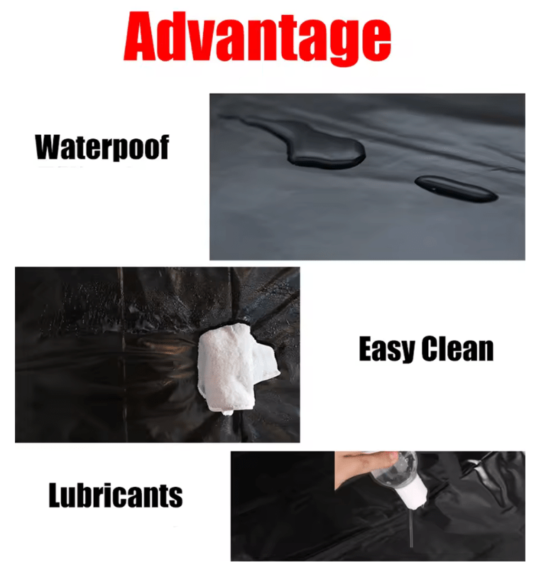 Waterproof Adult Sex Bed Sheet – SM Wetlook Bed Cover for Wet Play, Lubricant Protection, Bondage, and Couple Games – Waterproof Flirt Tool