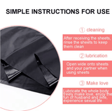 Waterproof Adult Sex Bed Sheet – SM Wetlook Bed Cover for Wet Play, Lubricant Protection, Bondage, and Couple Games – Waterproof Flirt Tool