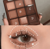 2025 Mocha Chocolate Eyeshadow Palette – 9 Color Neutral Matte, Pearly & Glitter Shades – Long-Lasting Blendable Eye Makeup for Daily & Glam Looks