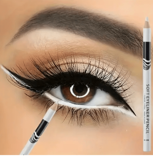 Waterproof White Eyeliner Pencil – Quick-Dry, Long-Lasting, Smudge-Proof Formula – Brightening Eye Liner Pen for Inner Rim & Creative Looks – Professional Makeup Tool for Women