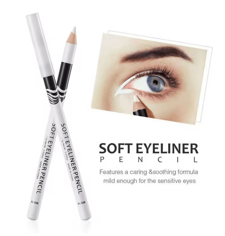 Waterproof White Eyeliner Pencil – Quick-Dry, Long-Lasting, Smudge-Proof Formula – Brightening Eye Liner Pen for Inner Rim & Creative Looks – Professional Makeup Tool for Women