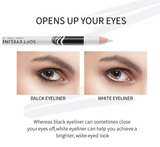 Waterproof White Eyeliner Pencil – Quick-Dry, Long-Lasting, Smudge-Proof Formula – Brightening Eye Liner Pen for Inner Rim & Creative Looks – Professional Makeup Tool for Women