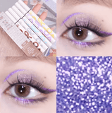 Waterproof Glitter Eyeliner Pencil – Metallic Pearl & Diamond Shimmer – Long-Lasting Punk Eye Makeup in Pink, Purple, Silver, Blue – Use as Eyeliner or Eyeshadow