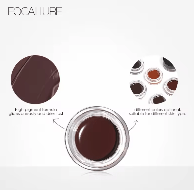 FOCALLURE Eyebrow Cream Gel – Waterproof Long-Lasting Brow Pomade with Brush – Smudge-Proof Eyebrow Enhancer for Women’s Makeup – Wholesale Pack Available