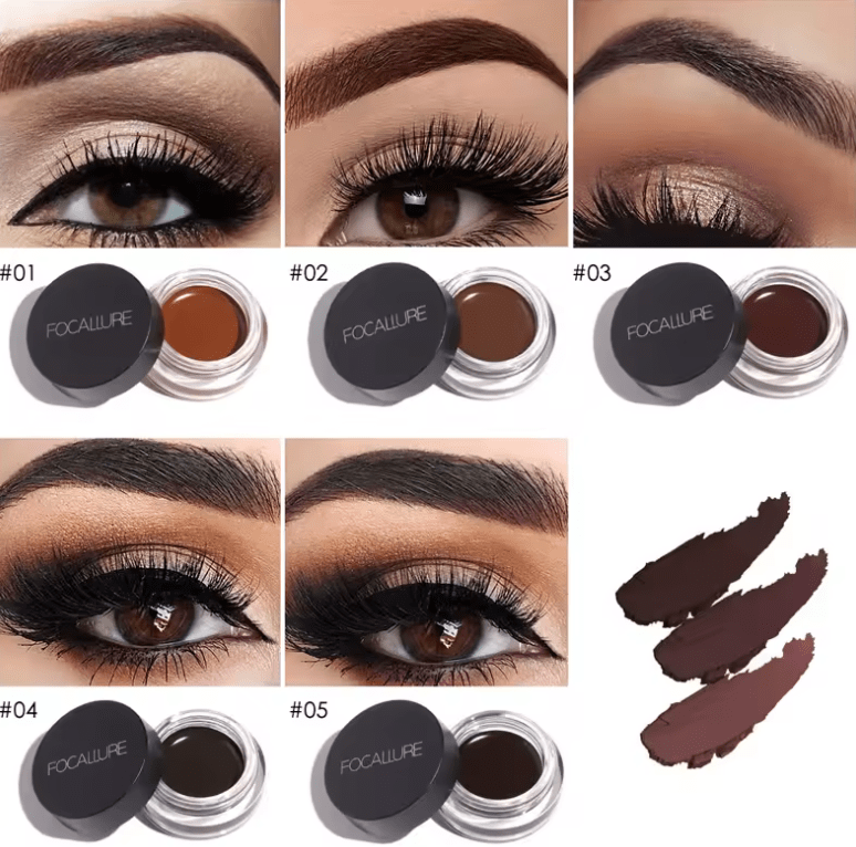 FOCALLURE Eyebrow Cream Gel – Waterproof Long-Lasting Brow Pomade with Brush – Smudge-Proof Eyebrow Enhancer for Women’s Makeup – Wholesale Pack Available