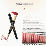Double-Ended Matte Lipstick & Lip Liner – Waterproof, Long-Lasting Lip Color with Moisturizing Formula – High-Pigment Lipstick Pencil for Smooth, Defined Lips