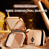 2-in-1 Highlighter & Contour Palette – Dual-Color Face Sculpting Powder for Nose, Cheeks & Jaw – Brightening High Gloss & Shadow Powder for 3D Facelift Effect