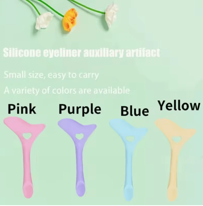 Multifunctional Silicone Eye Makeup Tool – Eyeliner & Mascara Stencil, Eyeshadow Applicator & Brush Holder – Reusable Makeup Aid for Flawless Eye Looks