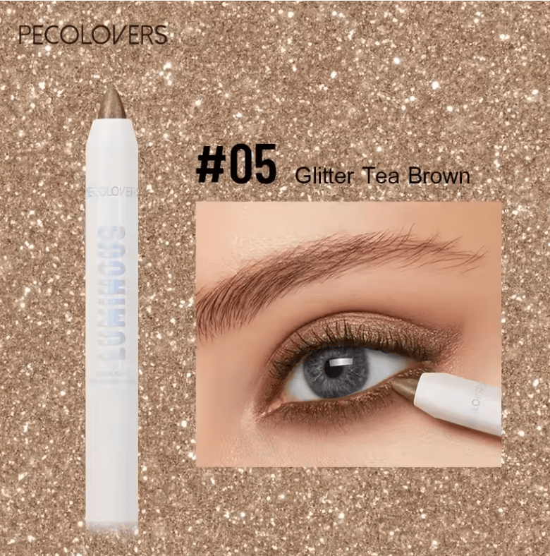 9-Color Waterproof Eyeshadow Stick Set – Long-Lasting Metallic & Pearlescent Glitter Shades – Easy-to-Apply Cream Shadow for Bold or Natural Eye Makeup Looks