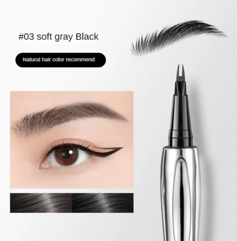 Dual-Ended Waterproof Eyebrow Pencil – Natural Finish, Sweat-Proof & Long-Lasting – Precision Brow Definer with Spoolie for Flawless Eyebrows All Day