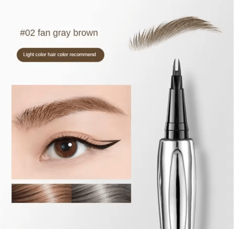 Dual-Ended Waterproof Eyebrow Pencil – Natural Finish, Sweat-Proof & Long-Lasting – Precision Brow Definer with Spoolie for Flawless Eyebrows All Day