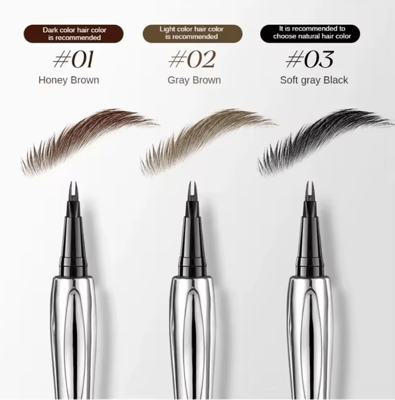 Dual-Ended Waterproof Eyebrow Pencil – Natural Finish, Sweat-Proof & Long-Lasting – Precision Brow Definer with Spoolie for Flawless Eyebrows All Day