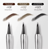 Dual-Ended Waterproof Eyebrow Pencil – Natural Finish, Sweat-Proof & Long-Lasting – Precision Brow Definer with Spoolie for Flawless Eyebrows All Day