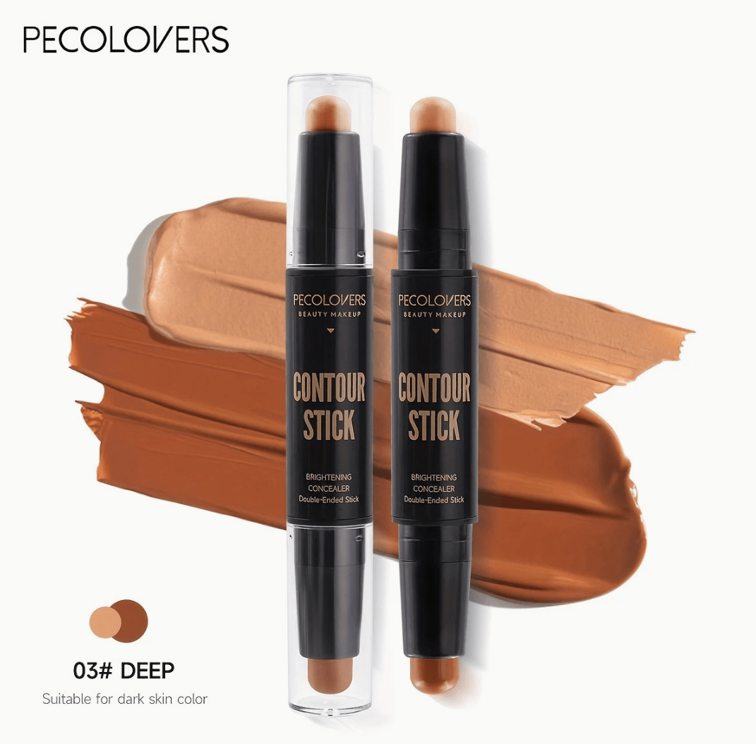 Double-Ended Concealer Stick – Lightweight Cream Concealer for Face – Brighten, Correct & Contour with Easy-Blend Formula for Natural, Flawless Makeup