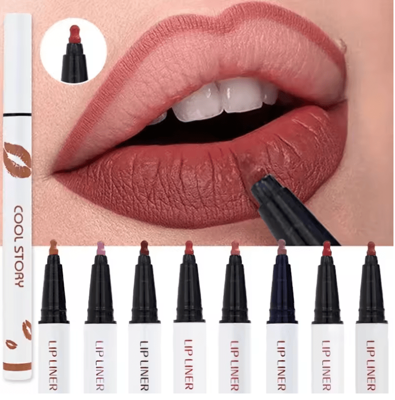 Matte Liquid Lip Liner Pencil – Long-Lasting, Quick-Dry, Smudge-Proof Lipstick Pen – Soft, Natural Lip Definer for Precise, Full-Day Wear