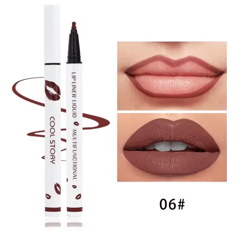 Matte Liquid Lip Liner Pencil – Long-Lasting, Quick-Dry, Smudge-Proof Lipstick Pen – Soft, Natural Lip Definer for Precise, Full-Day Wear