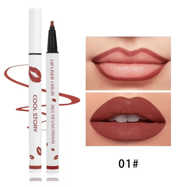Matte Liquid Lip Liner Pencil – Long-Lasting, Quick-Dry, Smudge-Proof Lipstick Pen – Soft, Natural Lip Definer for Precise, Full-Day Wear