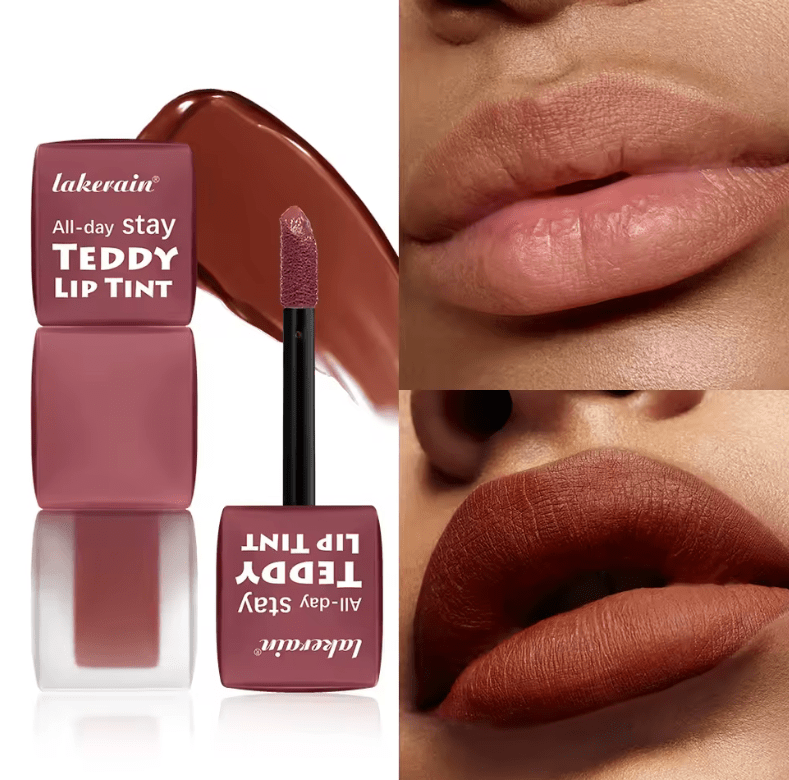 Teddy Lip Tint – Waterproof Matte Liquid Lipstick – Long-Lasting 12H Wear, Kiss-Proof, Smudge-Resistant Lip Stain, Lightweight Formula, 1 Count