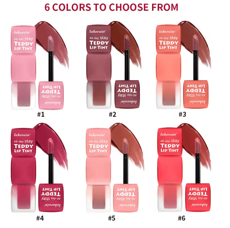 Teddy Lip Tint – Waterproof Matte Liquid Lipstick – Long-Lasting 12H Wear, Kiss-Proof, Smudge-Resistant Lip Stain, Lightweight Formula, 1 Count