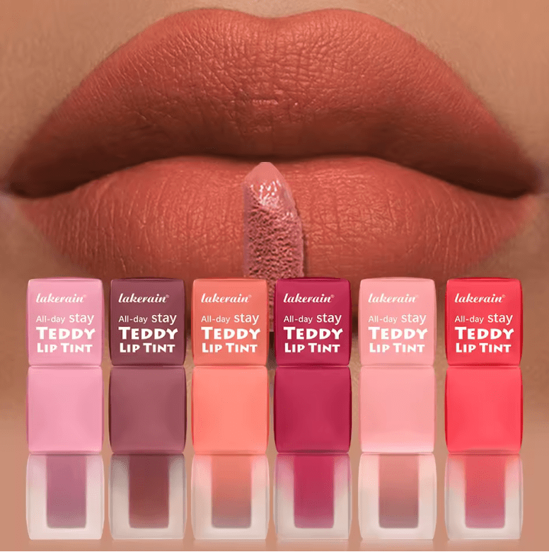 Teddy Lip Tint – Waterproof Matte Liquid Lipstick – Long-Lasting 12H Wear, Kiss-Proof, Smudge-Resistant Lip Stain, Lightweight Formula, 1 Count