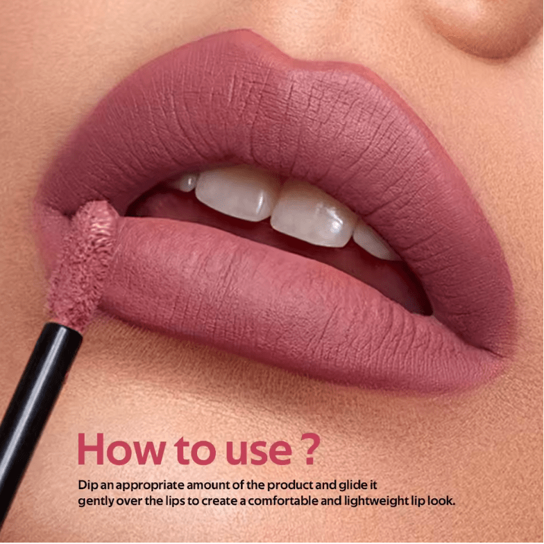 Teddy Lip Tint – Waterproof Matte Liquid Lipstick – Long-Lasting 12H Wear, Kiss-Proof, Smudge-Resistant Lip Stain, Lightweight Formula, 1 Count