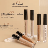 Full-Coverage Liquid Concealer – Matte, Waterproof & Long-Lasting – Oil-Control, Moisturizing Formula for Flawless Face Makeup