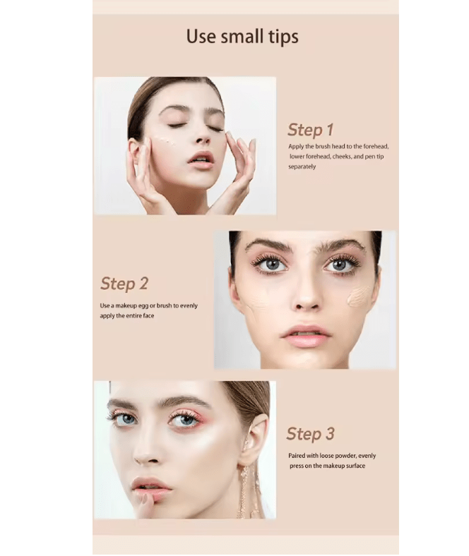 Full-Coverage Liquid Concealer – Matte, Waterproof & Long-Lasting – Oil-Control, Moisturizing Formula for Flawless Face Makeup