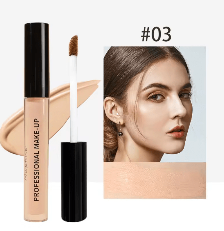Full-Coverage Liquid Concealer – Matte, Waterproof & Long-Lasting – Oil-Control, Moisturizing Formula for Flawless Face Makeup