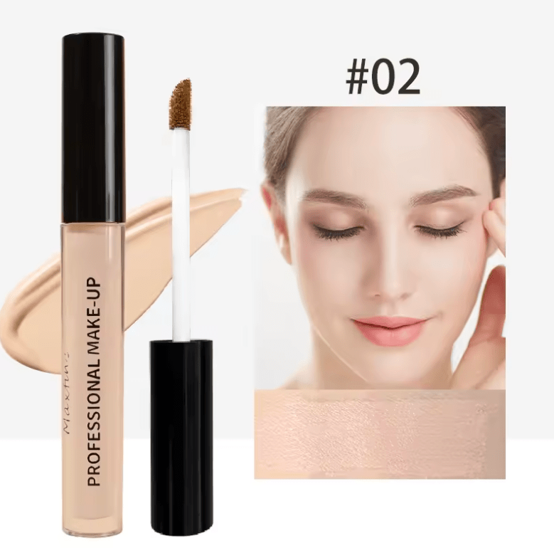 Full-Coverage Liquid Concealer – Matte, Waterproof & Long-Lasting – Oil-Control, Moisturizing Formula for Flawless Face Makeup