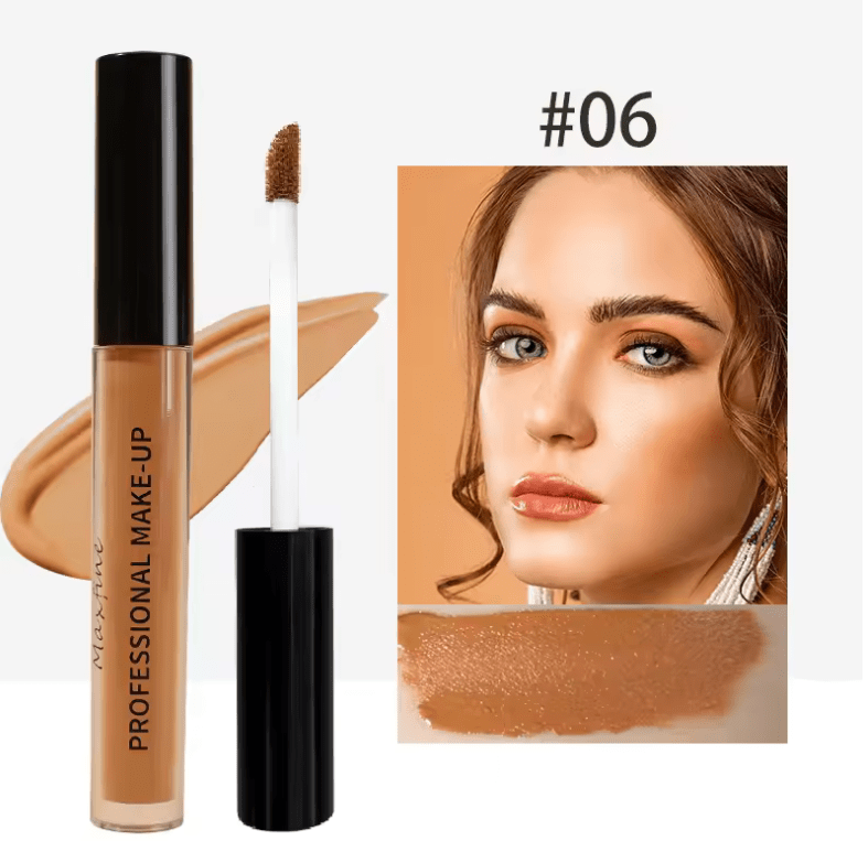 Full-Coverage Liquid Concealer – Matte, Waterproof & Long-Lasting – Oil-Control, Moisturizing Formula for Flawless Face Makeup