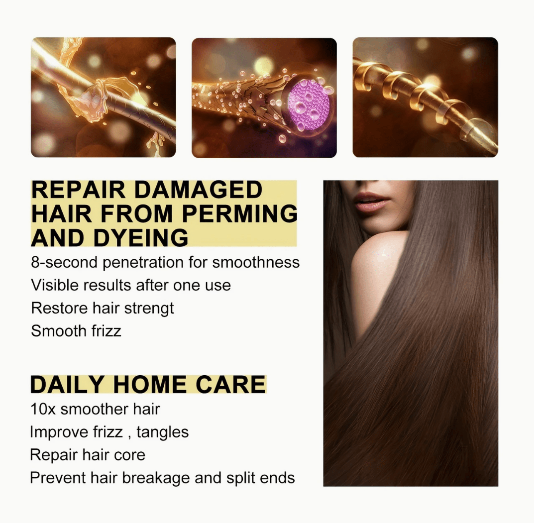 8 Seconds Keratin Hair Mask – Deep Repair & Nourishment for Damaged Hair – Anti-Frizz, Softening & Straightening Treatment with Instant Results