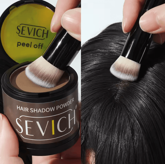 SEVICH Hairline Shadow Powder Kit – 10g Instant Root Touch-Up & Hair Concealer – Fill-In Powder with Brush for Thinning Hair & Hairline Coverage (Black)