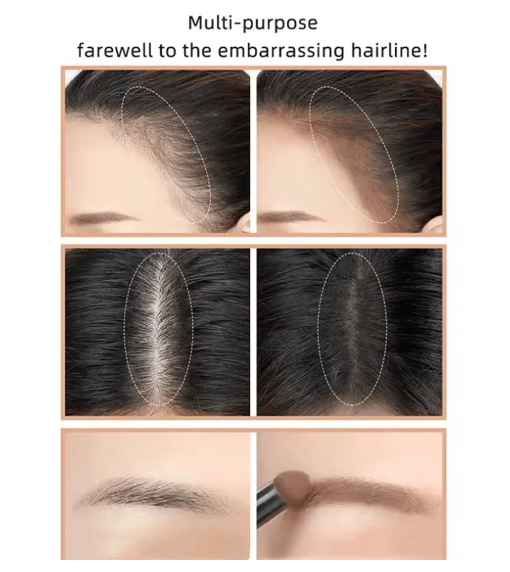 Hairline Repair Stick Pen – Instant Root Touch-Up for Thinning Hair & Hairline Coverage – Natural Black Hair Shadow Powder Filler Pen for Men & Women