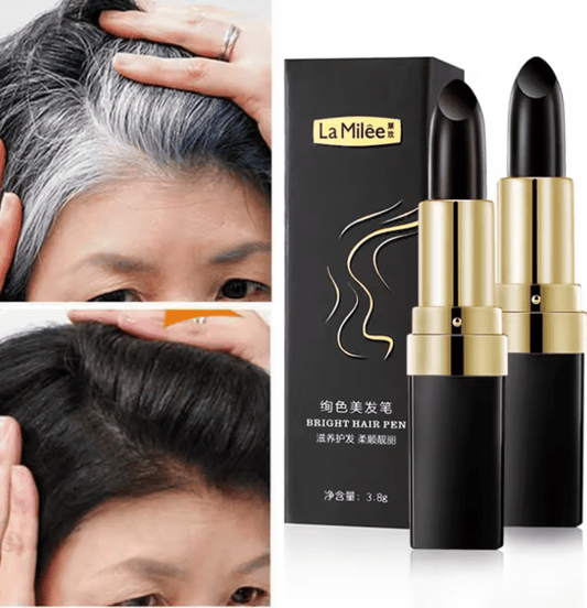 Bright Hair Color Pen – Instant Gray Root Touch-Up & Hairline Fill Stick – Temporary Hair Dye Cream for Quick Coverage & Color Correction (3.8g)