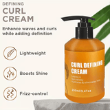 GZE Curl Defining Cream with Argan Oil – Moisturizer & Deep Conditioner for Wavy and Curly Hair – Enhances Shine, Defines Curls & Reduces Frizz