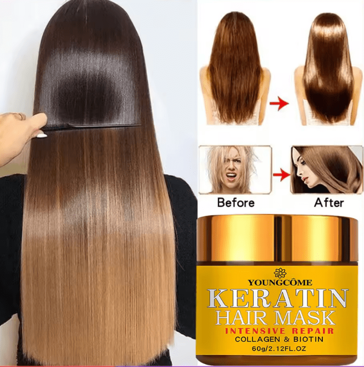 Deep Repair Hair Mask with Biotin, Collagen & Keratin – Intensive Conditioner & Nourishing Oil Treatment for Dry, Damaged, Frizzy Hair
