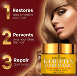 Deep Repair Hair Mask with Biotin, Collagen & Keratin – Intensive Conditioner & Nourishing Oil Treatment for Dry, Damaged, Frizzy Hair