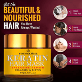 Deep Repair Hair Mask with Biotin, Collagen & Keratin – Intensive Conditioner & Nourishing Oil Treatment for Dry, Damaged, Frizzy Hair