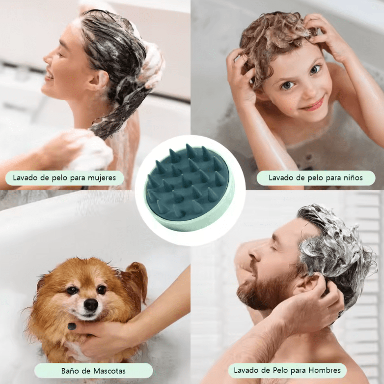 Silicone Scalp Massager Shampoo Brush – Hair Growth & Dandruff Removal Tool – Gentle Head Scrubber for Deep Clean & Relaxation – For Men & Women