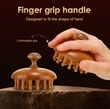Multi-Functional Wooden Massage Comb – Natural Sandalwood Hair Brush & Scalp Massager – Guasha Scraping Tool for Hair & Body Therapy