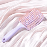 Elastic Hollow Hair Brush – Scalp Massage Detangling Comb for Fast Blow Drying & Hair Styling – Anti-Knot, Lightweight & Flexible Design