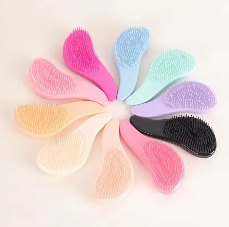Magic Handle Detangling Hair Brush – Anti-Static Scalp Massage Comb for Wet & Dry Hair – Shower Hairbrush for Tangle-Free Salon Styling