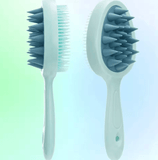 Dual-Purpose Detangling Hair Brush – Long Handle Finishing Comb with Double Tooth Design for Wet & Dry Hair – Scalp Massage & Cleaning Comb