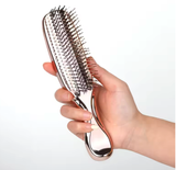 Electroplating Massage Comb – Dual-Use Wet & Dry Scalp Cleaning Comb for Home & Travel – Portable Hair Care Brush with Premium Texture