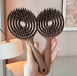 Boar Bristle Detangling Hair Brush – Scalp Massage Comb for Wet & Curly Hair – Hollow Out Barber Hairdressing Styling Tool