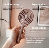 Boar Bristle Detangling Hair Brush – Scalp Massage Comb for Wet & Curly Hair – Hollow Out Barber Hairdressing Styling Tool
