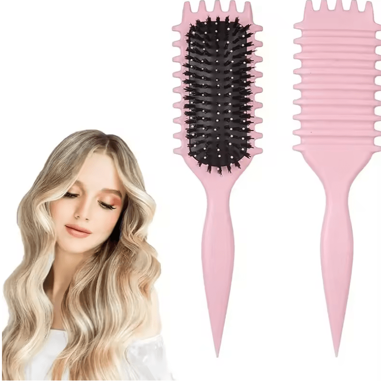 5-Piece Detangling & Styling Set – Curl Candy Brush, Curved Rat Tail Comb & Edge Control Brush – Professional Hair Styling Tools for Salon-Quality Results